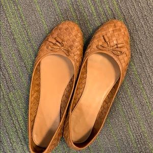 Kurt Geiger woven ballet flats with bow detail